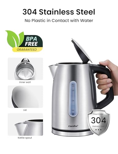 1.8 Quarts Stainless Steel Electric Kettle - Digital Temperature Control & Keep Warm