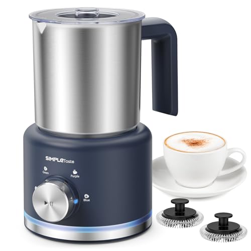 Milk Frother 4-in-1 Electric Steamer & Warmer - Dark Blue, 16.91oz/500ml