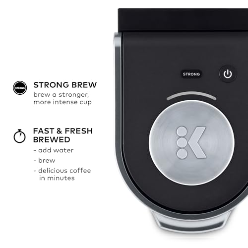 Keurig K-Mini Plus Single Serve Coffee Maker Matte Black, 6-12oz Brew, Holds 9 Pods, Travel Mug Friendly