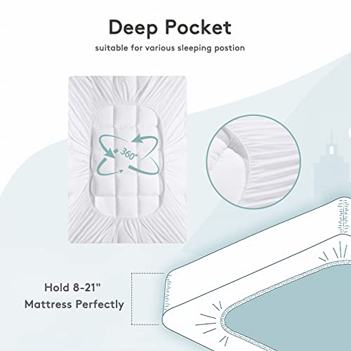 SameBed Queen Mattress Topper - Extra Thick Cooling Mattress Pad with Deep Pocket