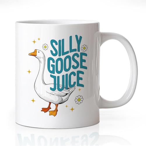 Silly Goose Juice 11 oz White Goose Ceramic Coffee Mug – White 3