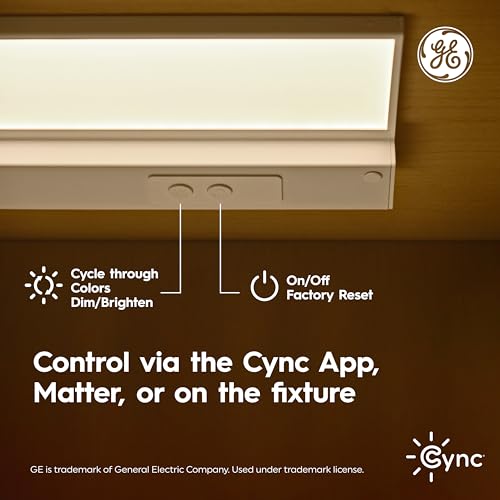 Cync GE Reveal HD+ Smart LED Under Cabinet Light Bar 24in - Voice & App Compatible