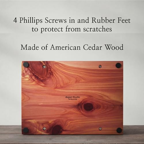 AspenStudio Cedar Wooden Urn for Cremation Ashes - Handcrafted American Cedar, Large Capacity, TSA Approved