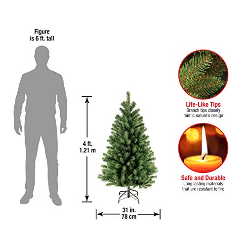 4ft Artificial North Valley Spruce Christmas Tree - Full Bodied, Lifelike Holiday Decor