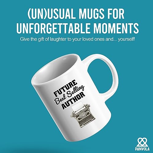 Panvola 11oz White Author Gift Mug - Funny Writer Coffee Cup