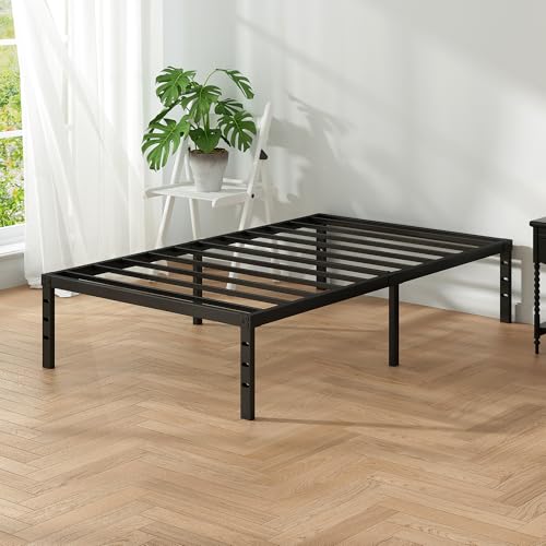 Twin Size Metal Platform Bed Frame - 18 Inch Height with Heavy Duty Steel Support, No Box Spring Needed, Easy Assembly, Underbed Storage - Black (Variation: Twin / 18 Inch)