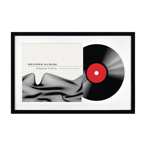 MCS Double Mat Record Album Frame 16.5x25 Black with White Mat - 1 Pack