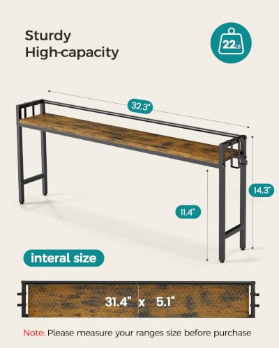Banawey Over the Stove Shelf 32 Inch Kitchen Spice & Utensil Organizer