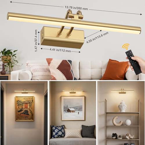 Picture Light for Wall Set of 2, Gold
