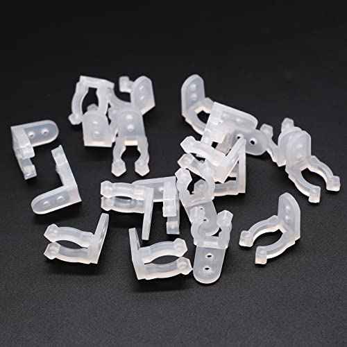 mxuteuk 100pcs 1/2 Inch LED Rope Light Clips Holder With 200 PCS Screws for Hanging Christmas Light Outdoor Wedding Patio LED Light Wall Mount G012-11-13
