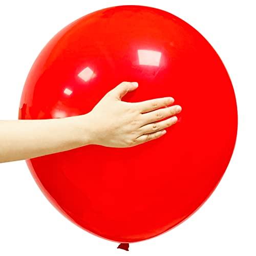 Red Balloons 18 Inch 12 Pack Large Latex Party Balloons Round Helium Balloon for Christmas Wedding Birthday Valentine's Day Engagement Anniversary Festival Party Decorations (Red Balloons 18 inch)