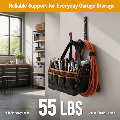 15-Inch Heavy Duty Garage Hooks with EVA Foam Padding - Wall Mount Organizer - CRXCRC