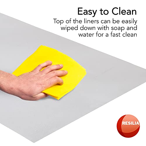 RESILIA 24x72 Inch Clear Shelf Liners Set of 4 Heavy Duty Waterproof Vinyl for Wire Shelving
