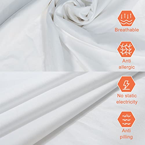 VEJESIME King Size Cotton Duvet Cover Set with 3-Sided Zipper - Simple & Easy Bed Makeover