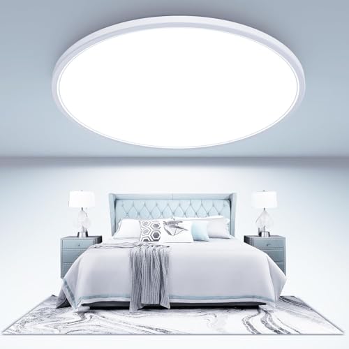 Large LED Ceiling Light 16.5 Inch Flush Mount with 3-Color Temperature 4200LM 36W - White / 1 Pack