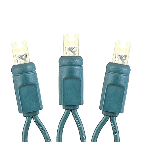 Novelty Lights 7 ft String Light Set with 20 LED Warm White on Green Wire - Connectable