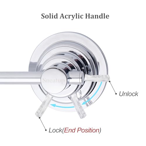 Sneckup Extendable Stainless Steel Towel Bar - 17-29 Inches, Chrome Plating