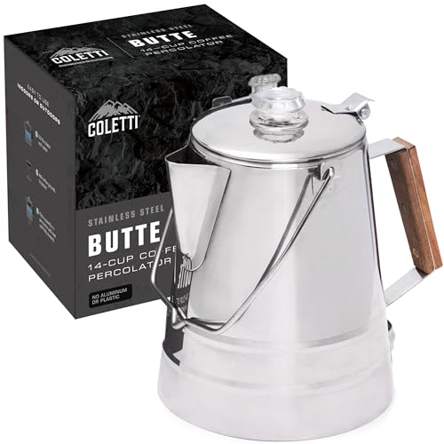 COLETTI Stainless Steel 14-Cup Camping Percolator Coffee Pot