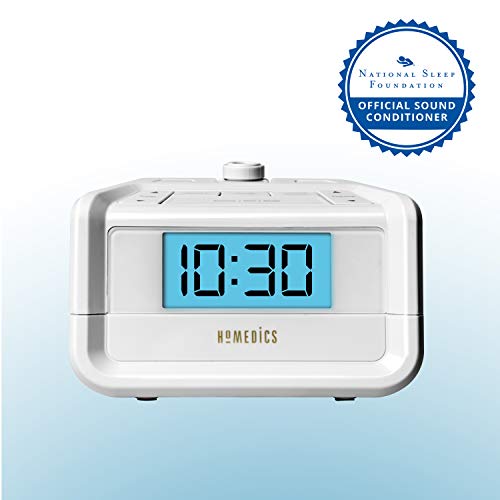Homedics Dual Alarm Clock Radio with Time Projection & Nature Sounds - 1 Pack