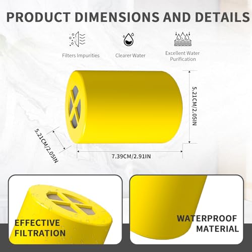 BLOTMS 3-Pack Shower Replacement Filter Compatible with Afina Showerhead - Easy Install, Reduces Chlorine & Heavy Metals