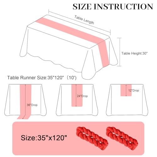 Red Cheesecloth Table Runner 35x120in – Gauze Wedding Party Décor, MIAHART