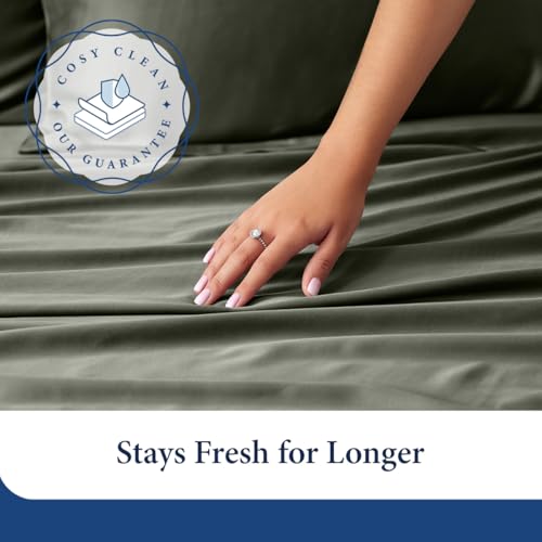 Grey King Rayon Derived from Bamboo Bed Sheet Set - Cozy, Soft & Breathable