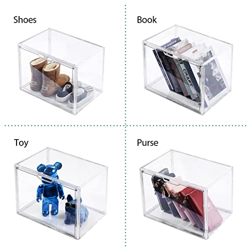 Clear Acrylic Purse Organizer Display Case 5 Pack - Large Storage for Bags