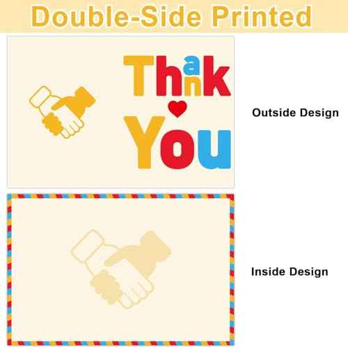 Jumbo Greeting Card with Envelope Giant Thank You Card Big Thank You Greeting Card Appreciation Huge Gratitude Card for Classroom Teacher New Year Christmas Birthday Gift Large 14 x 22 Inch