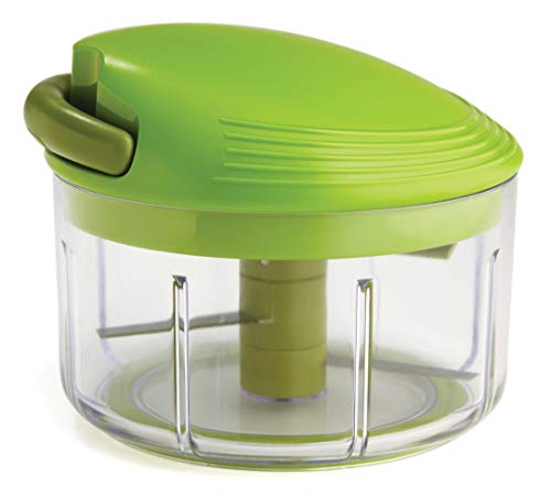 Vegetable Chopper with Stainless Steel Blades - 3-Cup Pull Chop, Food & Fruit Cutter, Non-Slip Base