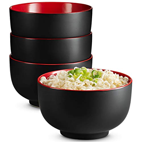 KooK Ramen Bowl, Japanese Bowls, Noodle Large Soup Ceramic, Capacity,