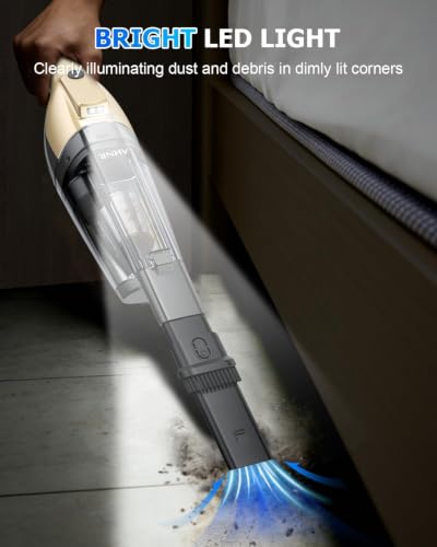 AHNR Cordless Handheld Car Vacuum Cleaner with Powerful Suction & Accessories