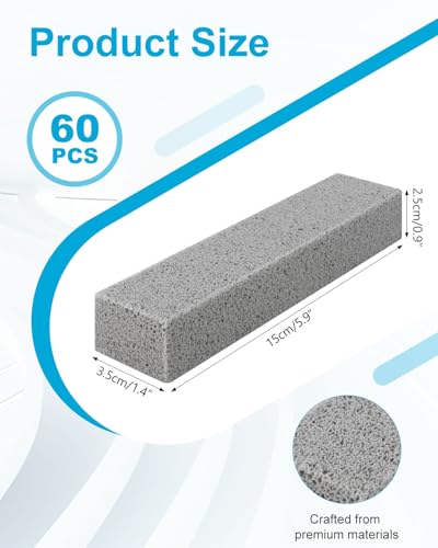60 Pcs Pumice Stone for Toilet and Household Cleaning - Scouring Stick Set