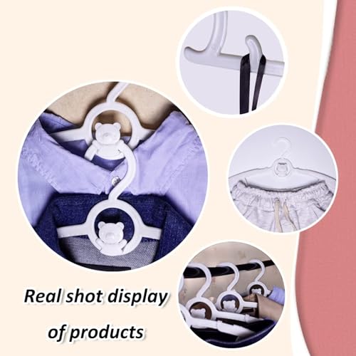 White Baby Clothes Hangers 50 Pack - Space Saving Kids Closet Organizers
