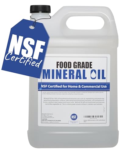Food Safe Mineral Oil Gallon for Cutting Boards & Kitchen Equipment - NSF Certified 128oz