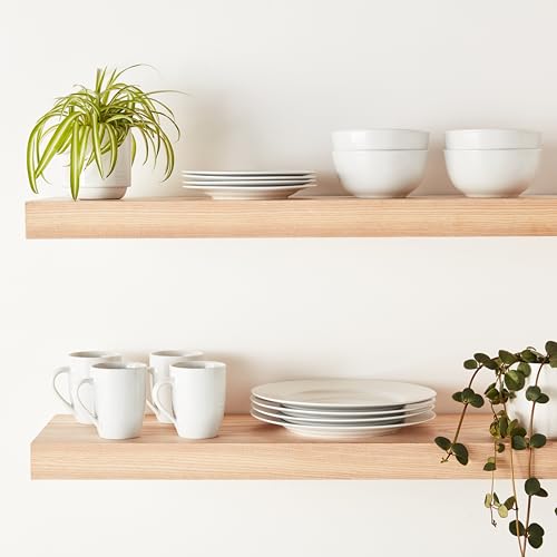 Porcelain Dinnerware Set for 4 - Microwave & Dishwasher Safe Plates Bowls Mugs