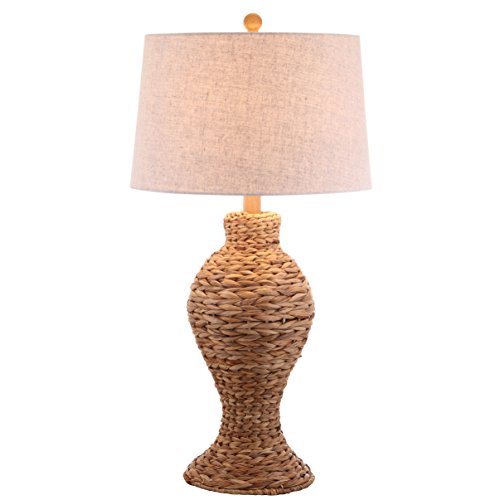 Jonathan Y Elicia Farmhouse Water Hyacinth Table Lamp Natural 31"