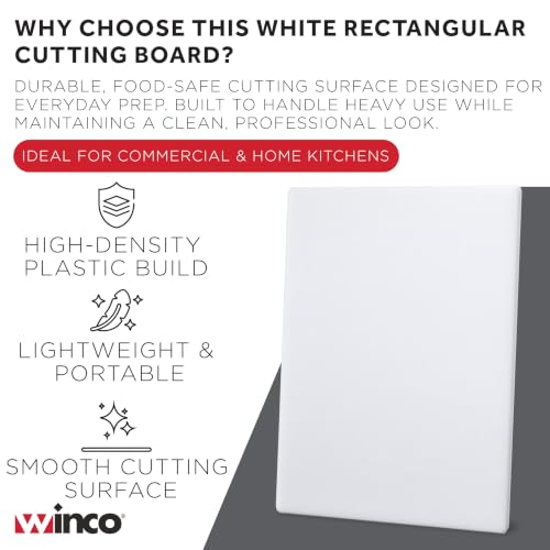 Commercial White Plastic Cutting Board 18x30 Inch — Restaurant Grade, NSF Certified, Knife-Friendly Variation of THIS listing