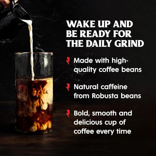 High Caffeine Organic Coffee Pods - Power Surge, 50 Count - Fair Trade, Strong & Bold Flavor