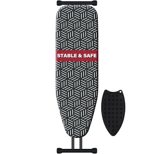 Caius 43"x13" Adjustable Ironing Board with 7 Heights, Space-Saving, Stable