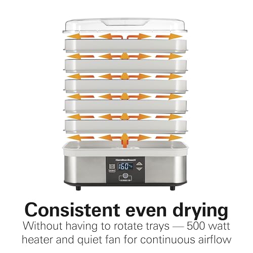 Hamilton Beach Digital Food Dehydrator for Jerky, Fruit, Vegetables & Snacks