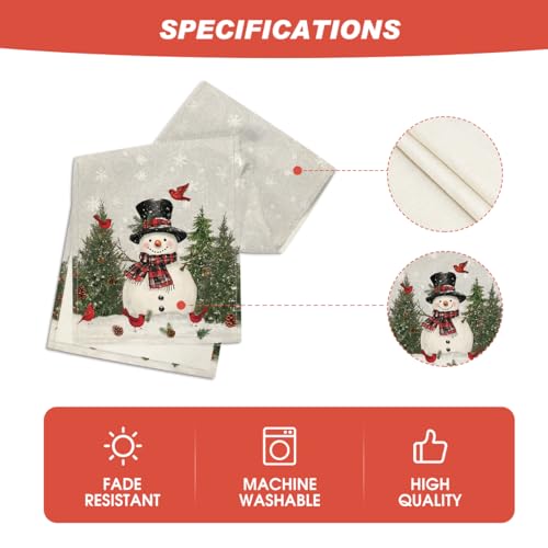 Artoid Mode Snowman Christmas Table Runner 13x48 Inch – Silver, 100% Polyester