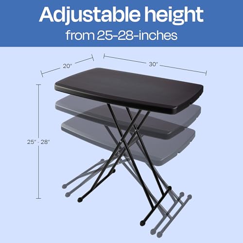 Lavish Home Indoor & Outdoor Portable Folding Table, Black, 2.5ft
