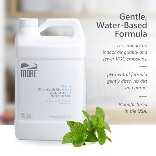 Peppermint-Thyme Stone & Quartz Cleaner + Protector Refill - Water-Based Surface Spray - 128oz - Variation of THIS listing