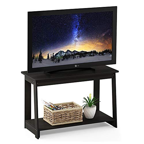 Furinno Beginning TV Stand for 36 Inch TV - 2-Tier Espresso - Easy Assembly