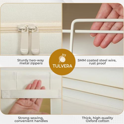 Large Breathable Cashmere Sweater Storage Bag with Steel Frame - Tulvera