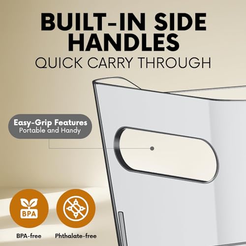8 Extra Large Plastic Storage Bins for Kitchen Pantry & Home Organization