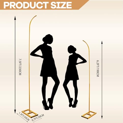 Metal Balloon Arch Stand Set of 2 for Wedding & Party Decor - Floral Backdrop Frame