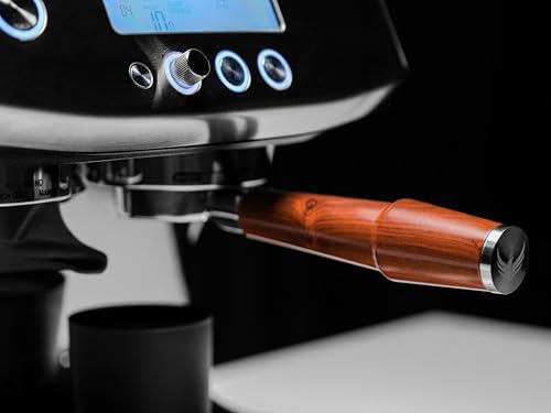 54mm Bottomless Portafilter with Rosewood Handle for Breville Espresso Machines - Knodos