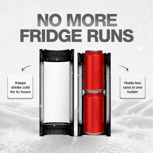 CRUISECUP Double Wall Stainless Steel Can Cooler – Holds 2 Standard 12 oz Cans