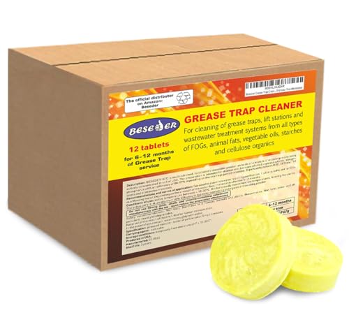 Grease Trap Cleaner Tablets - Pack of 12 | Efficient Drain Maintenance